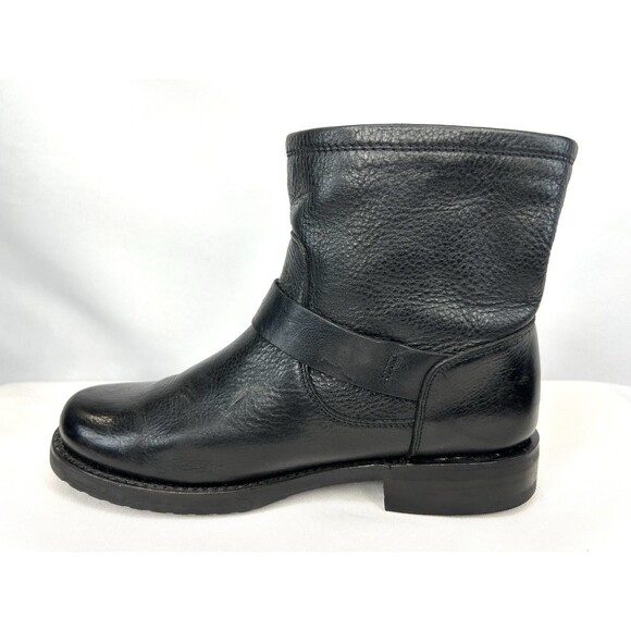 Frye Veronica Bootie Women's Size 7.5 B Black Motorcycle Boot Strap Buckle - Picture 5 of 11
